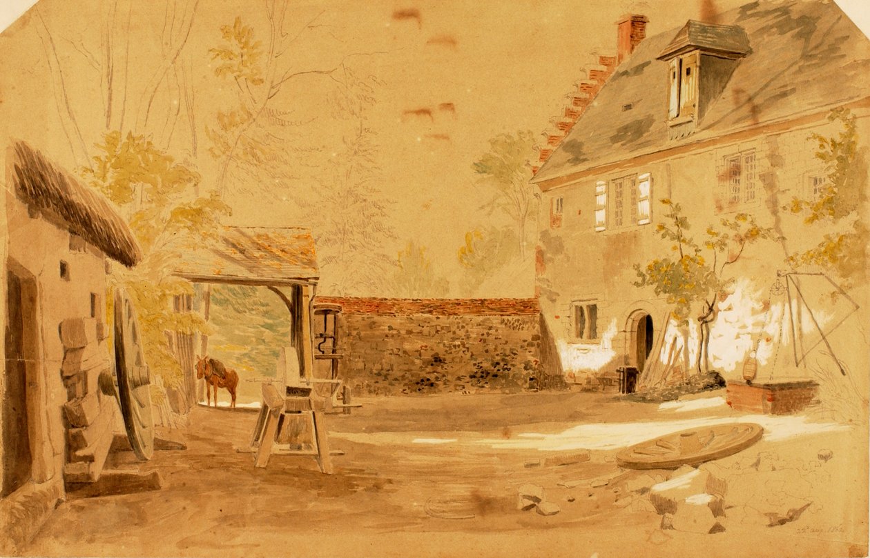 Antigua abadía de St. Valery, Francia, 1862 de Miner Kilbourne Kellogg