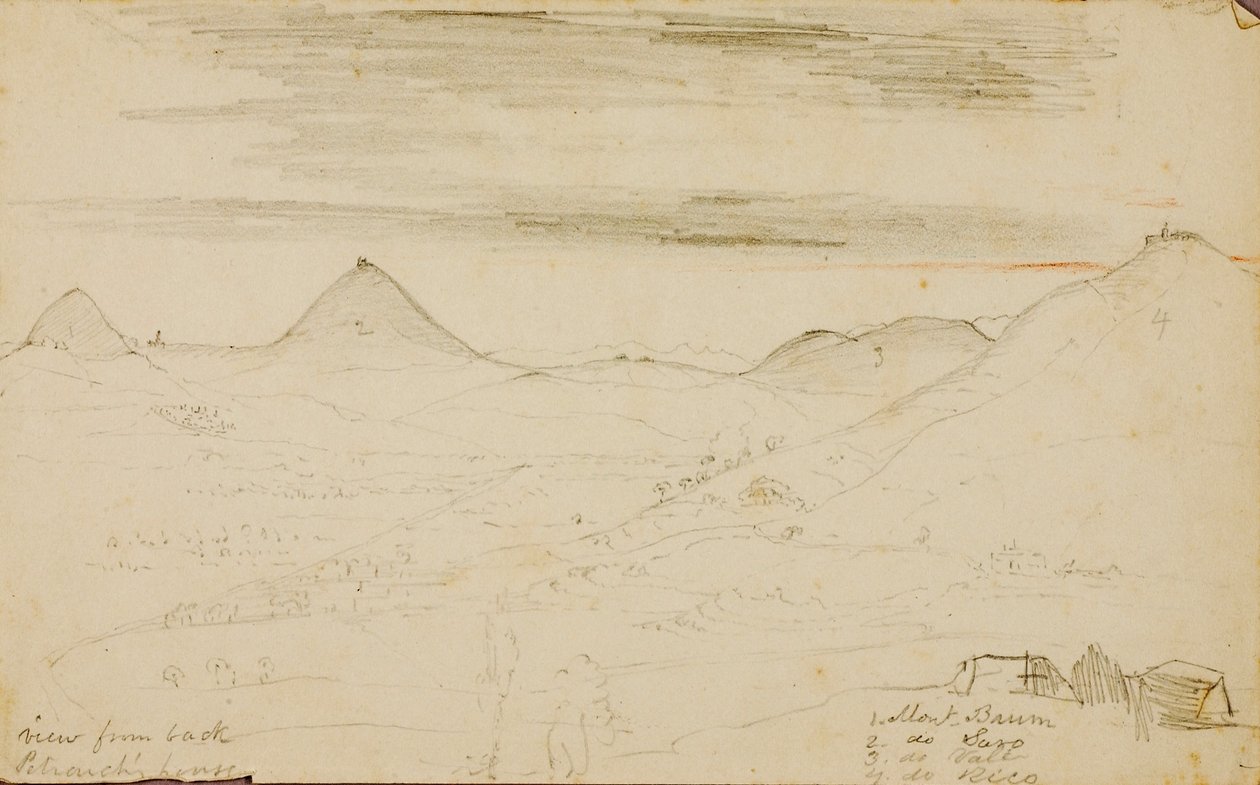 Vista desde la parte trasera de la casa de Petrarca de Miner Kilbourne Kellogg