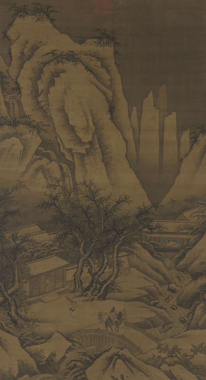 Una salida en un día nevado, c.1500 de Ming Dynasty Chinese School