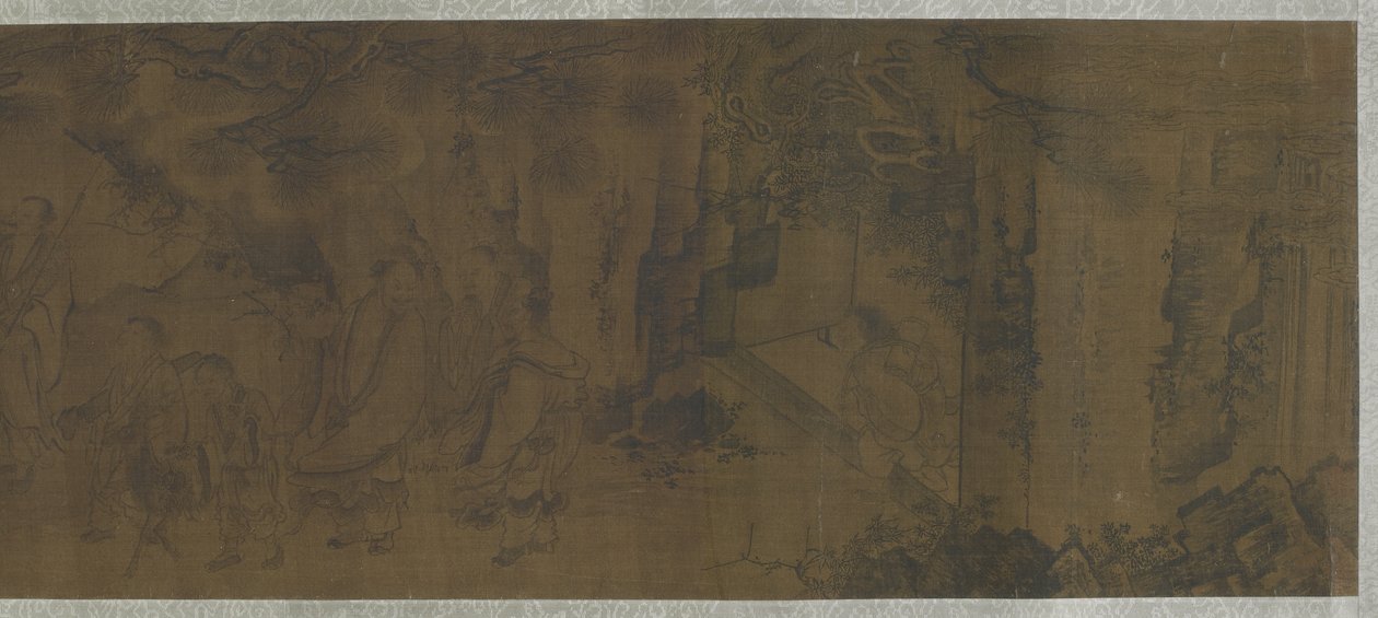 Inmortales taoístas en las montañas de Ming Dynasty Chinese School