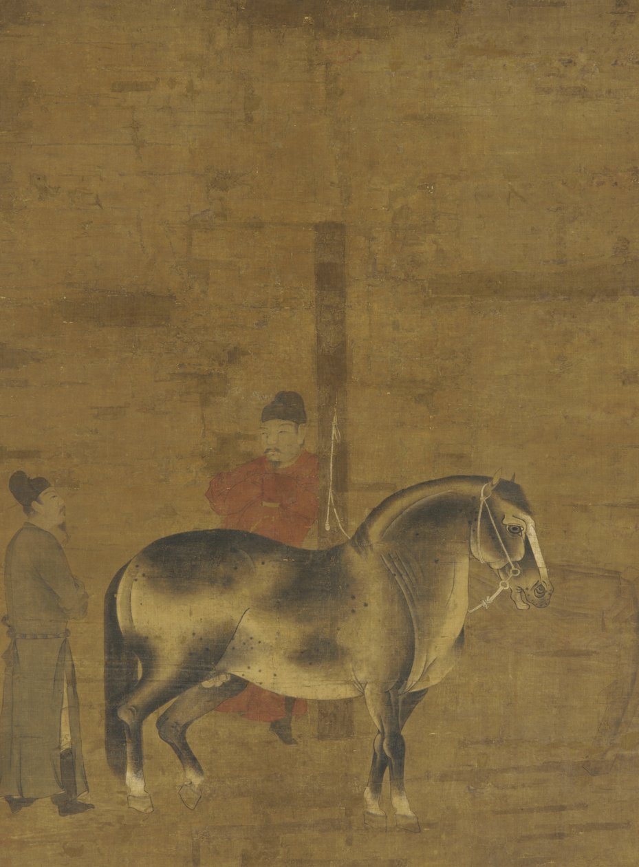 Evaluando un caballo de Ming Dynasty Chinese School