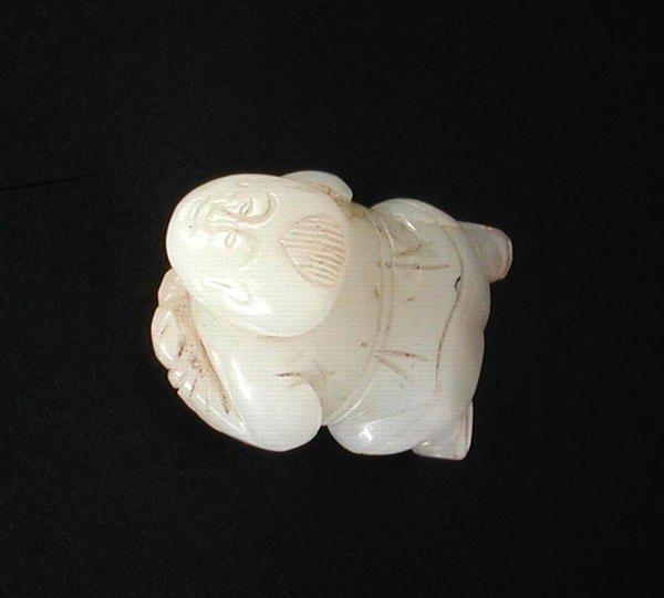 Figura de un niño, dinastía Ming (1368-1644) (jade) de Ming Dynasty Chinese School
