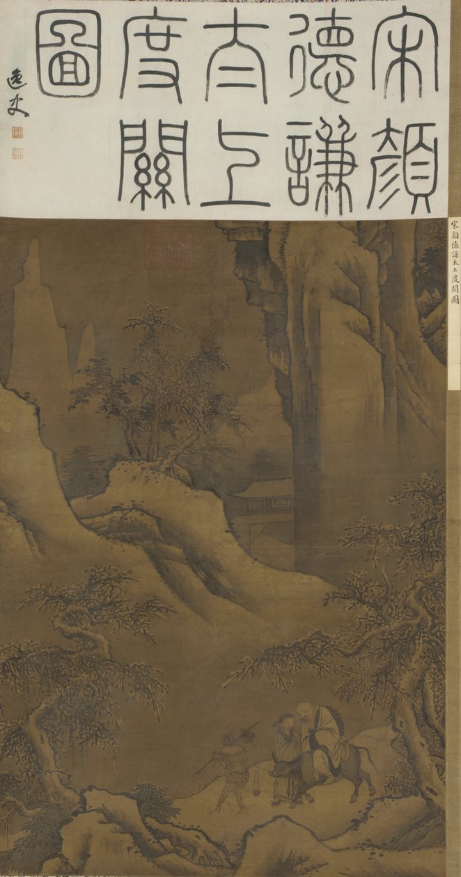 Laozi cruzando el paso, c.1600 de Ming Dynasty Chinese School