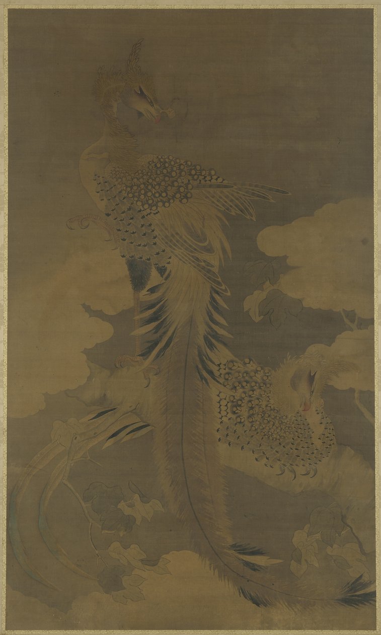 Fénixes en un árbol de paulonia, c.1500 de Ming Dynasty Chinese School