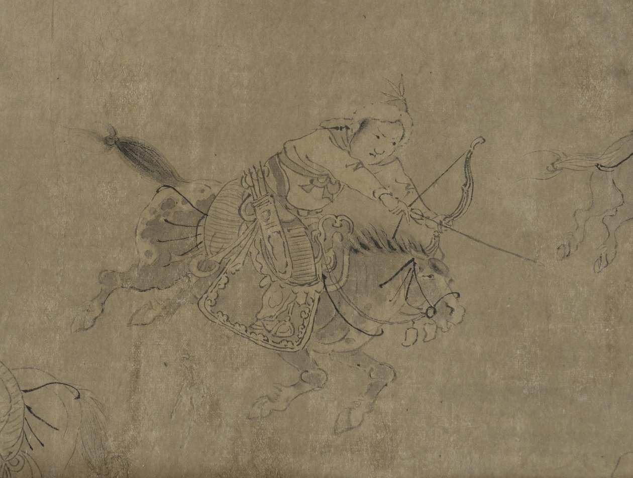 El cautiverio de Cai Wenji, siglo XIV-XV de Ming Dynasty Chinese School