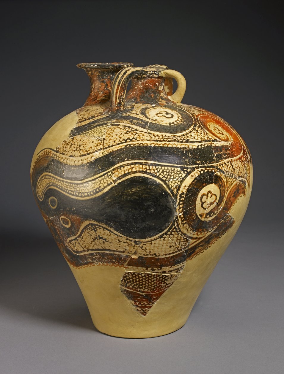 Jarra de Cerámica con Diseño de Pulpo, Knossos, Creta, Período Minoico Tardío II de Minoan
