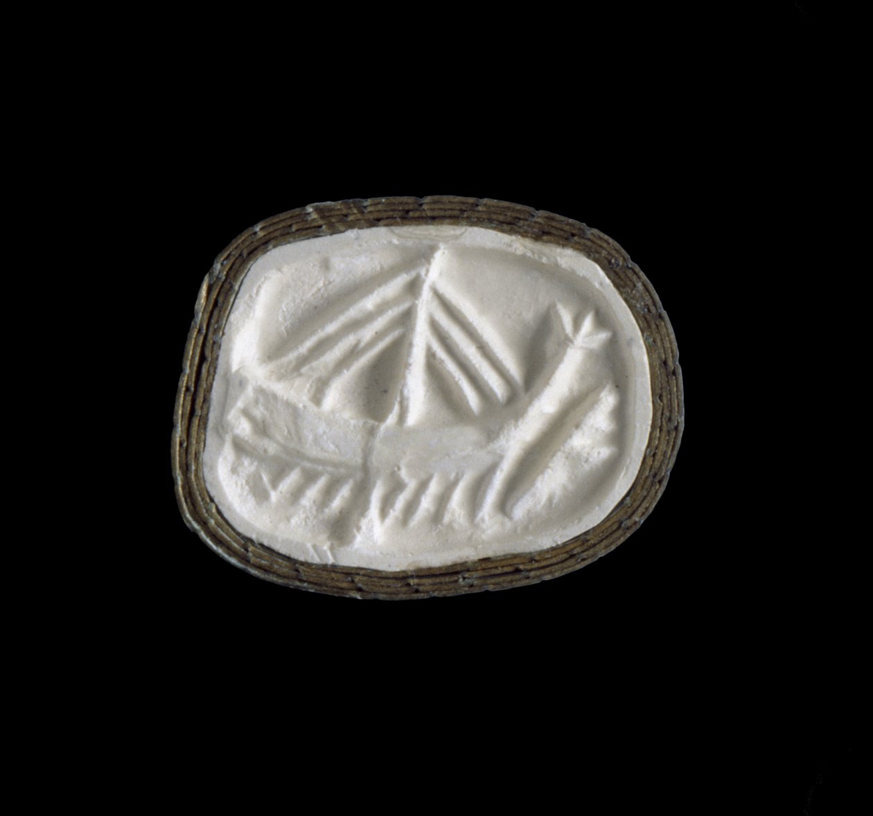 Sello, Periodo Minoico Medio I, c.2100-c.1900 a.C. (piedra (esteatita); yeso) de Minoan