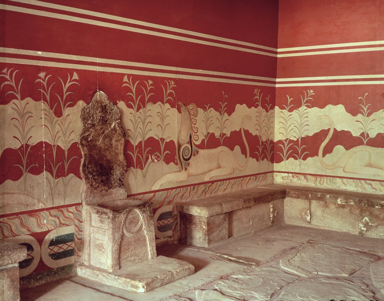 La Sala del Trono de Minos, 1500-1400 a.C. de Minoan