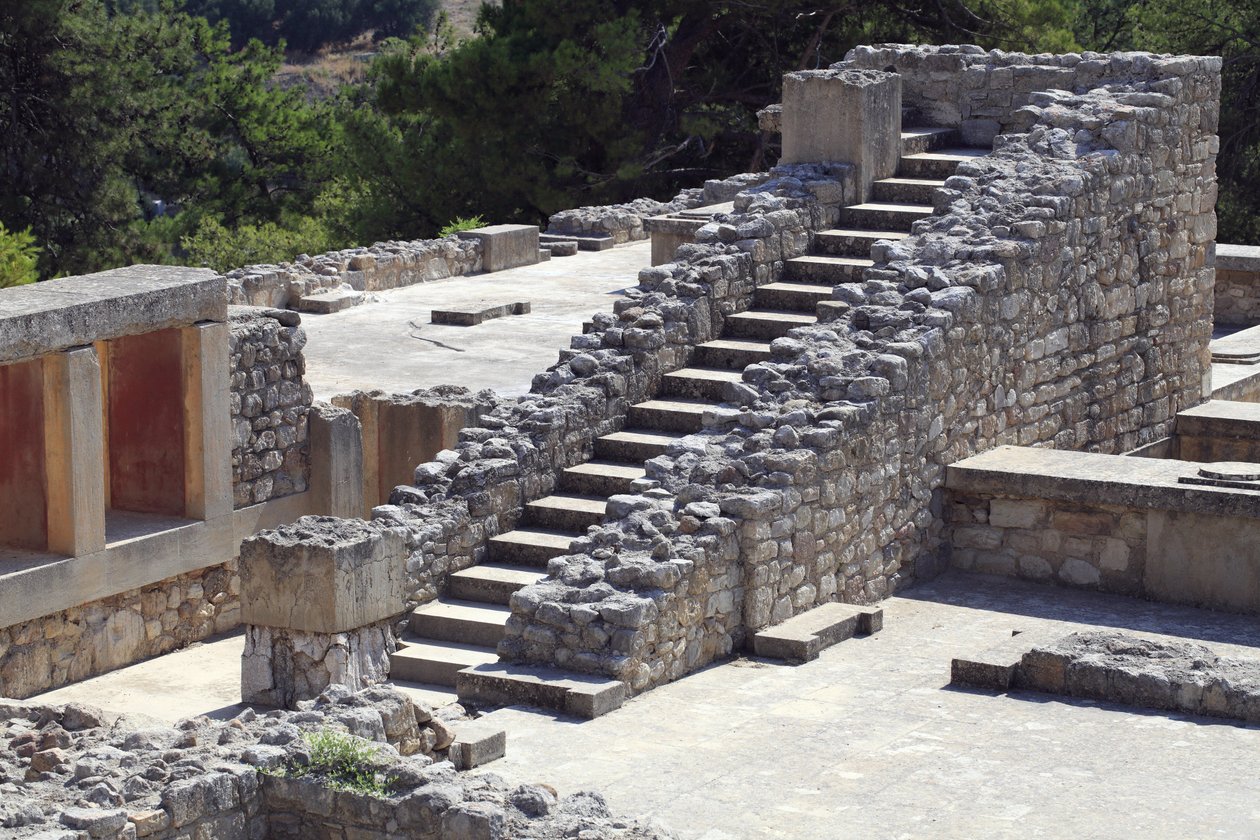 Parte oriental del palacio del Rey Minos en Knossos entre el megaron de la reina y el patio central. Creta. 1600-1450 a.C. de Minoan