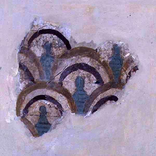 Banda espiral y flores de Knossos, Creta, c.1500 a.C. de Minoan