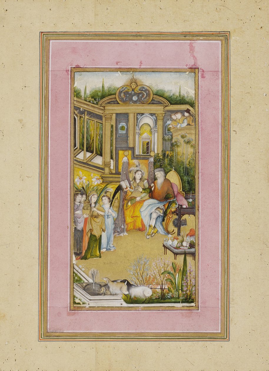 Salomón y la Reina de Saba, c.1760 de Mir Kalan Khan