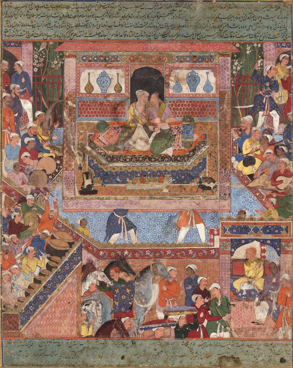 Alemán austriaco: El rey griego Feridun Shah se convierte al islam y casa a su hija con Hamza. Hamza-nama ; Volumen 1 a 5 Feridun Shah, el rey de Grecia, se convierte al islam y casa a su hija con Hamza de Mir Sayyid Ali
