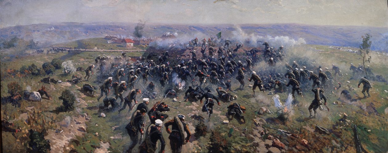 Batalla de Gorni Dubnik el 24 de octubre de 1877 de Mitrofan Borisovich Grekov