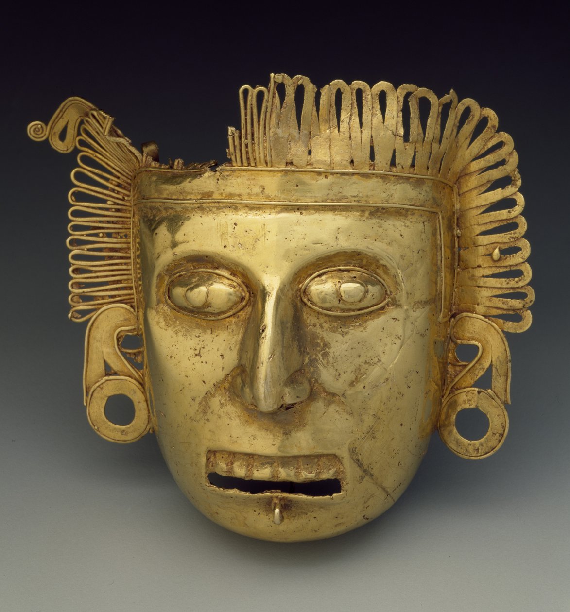 Máscara pectoral, período Postclásico tardío de Mixtec Mixtec