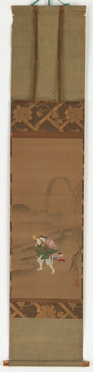 Ariwara Narihira llevando a su amante, 1683-1752 de Miyagawa Chōshun