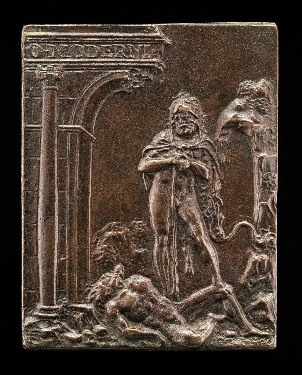Hércules triunfante sobre Anteo, finales del siglo XV - principios del siglo XVI de Moderno