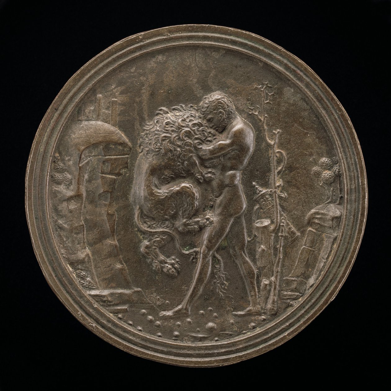 Hércules y el león de Nemea, finales del siglo XV - principios del siglo XVI de Moderno