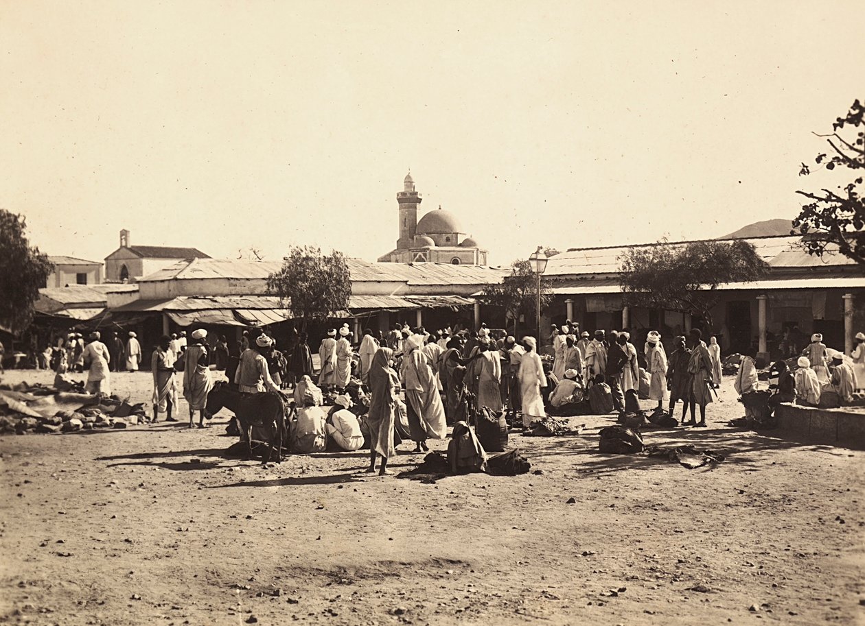 Construyendo un Imperio en la era fascista: plaza del mercado en Cheren, 09/05/1936 de Modestino Baldinetti