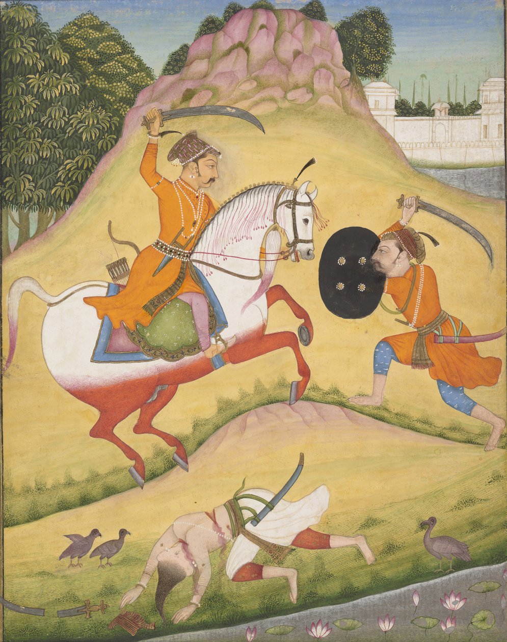 Nata Ragina: Folio de una serie ragamala Guirnalda de modos musicales, 1714 de Mohamed