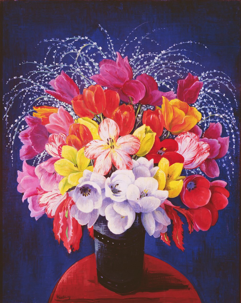 Ramo de tulipanes (óleo sobre lienzo) de Moise Kisling