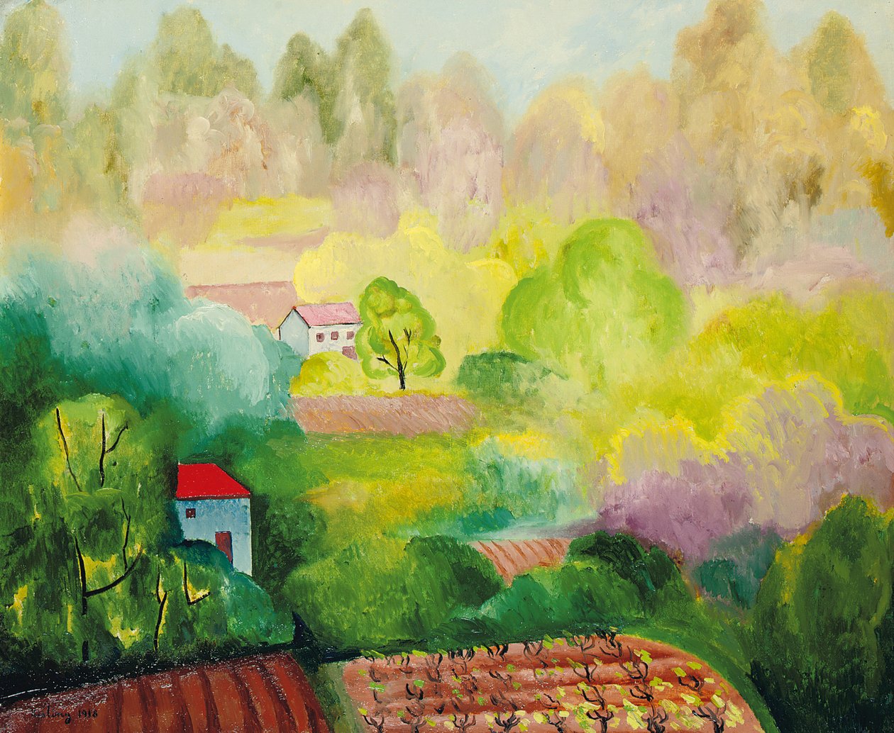 Paisaje en Saint Tropez de Moise Kisling