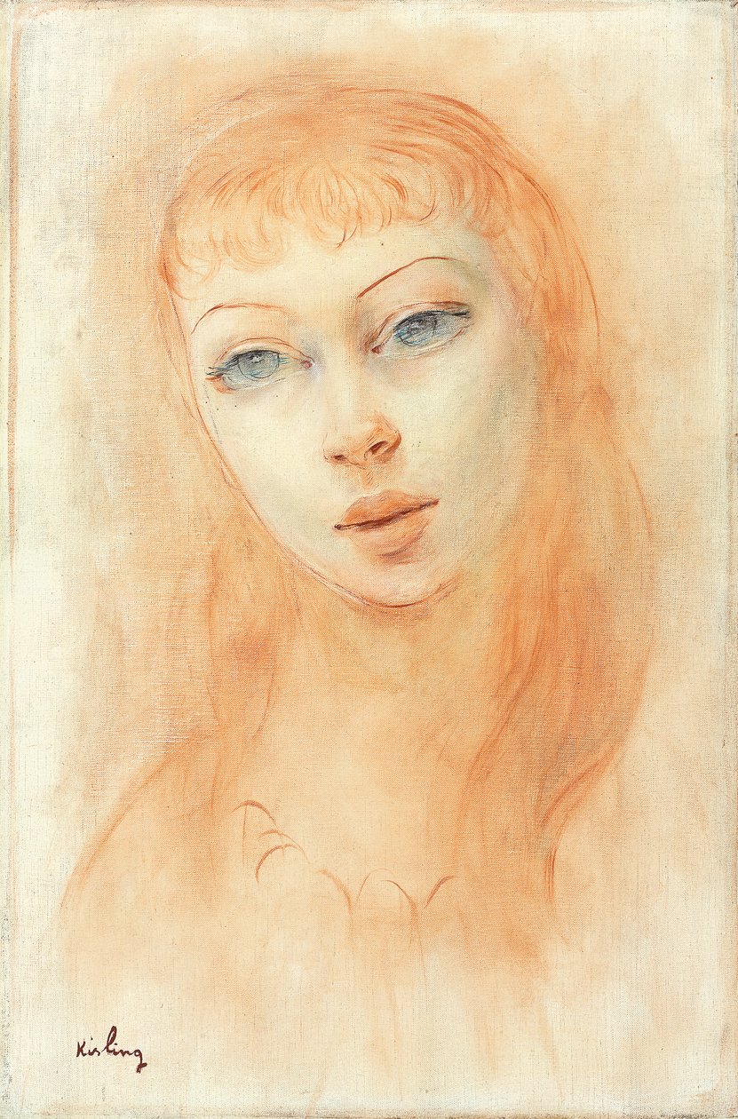 Retrato de mujer (óleo sobre lienzo) de Moise Kisling