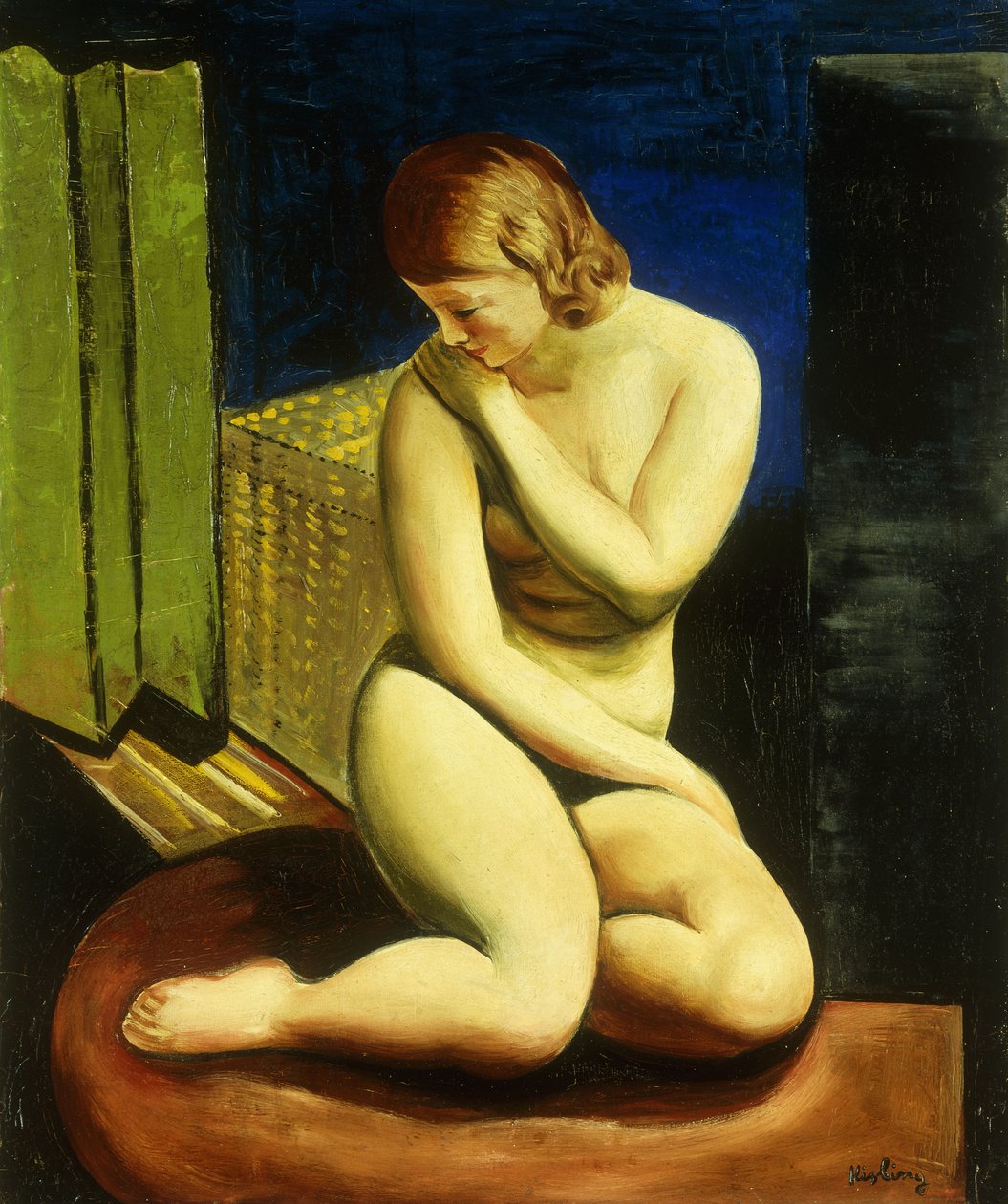 Desnudo femenino sentado; Femme Nue Assise de Moise Kisling