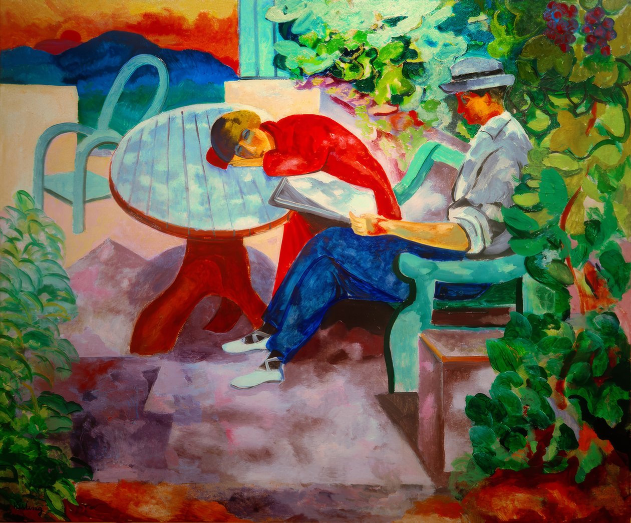Siesta en Saint-Tropez (Kisling con Renée) de Moise Kisling