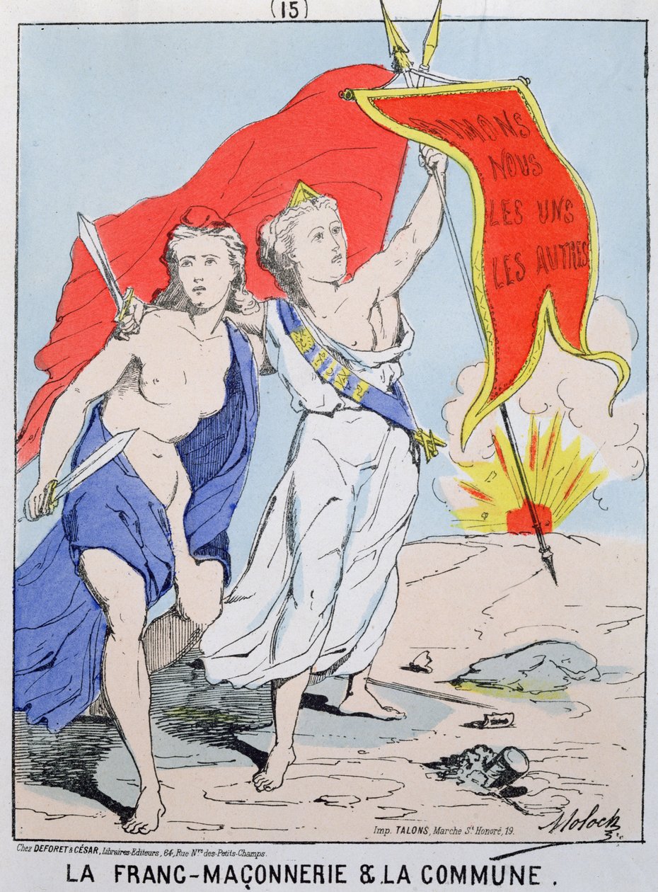 Alegoría de la masonería y la Comuna de París, 1871 de Moloch