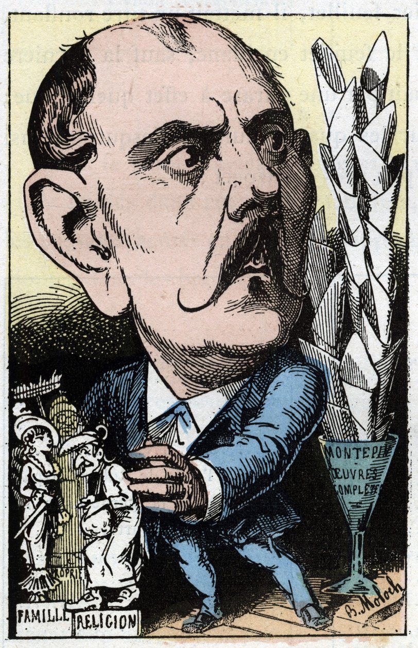 Retrato de Xavier de Montepin (Xavier Henri Aymon Perrin, Conde de Montepin) (1823-1902), escritor francés de Moloch