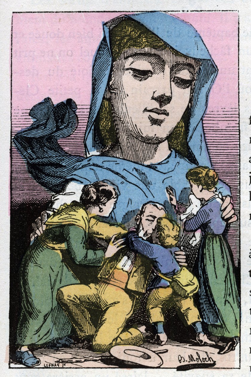 Alegoría de la Amnistía en el siglo XIX en “Le Trombinoscope” por Touchatout, caricatura de B. Moloch de 1882 (1849-1909). Colección privada. de Moloch