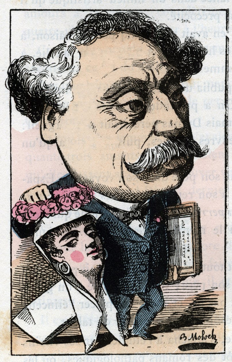 Retrato de Alexandre Dumas Jr. (1824-1895) escritor francés. de Moloch