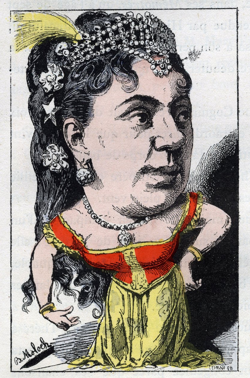 Retrato de Emma Valladon conocida como Theresa (1837-1913) cantante de cabaret francés en 