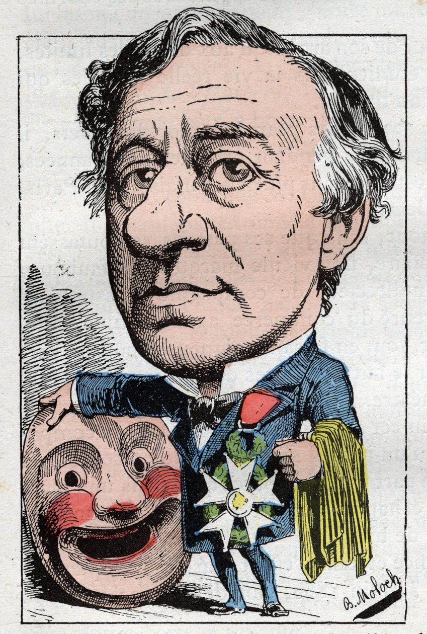 Retrato de François Jules Edmond Got (1822 - 1901) actor francés de Moloch