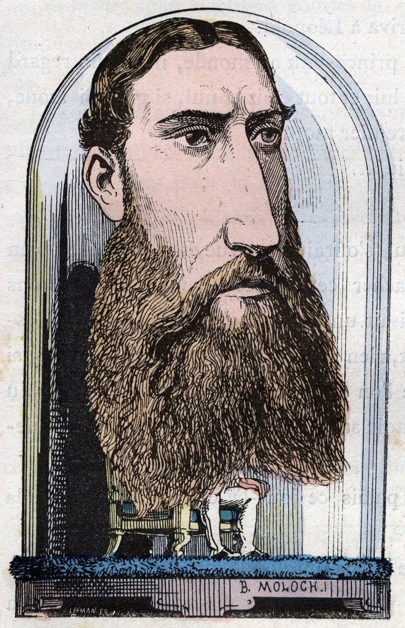 Retrato de Leopoldo II, Rey de los Belgas (Louis Philippe Marie Victor), Príncipe de Bélgica, Duque de Sajonia, Príncipe de Sajonia-Coburgo-Gotha, Duque de Brabante de Moloch