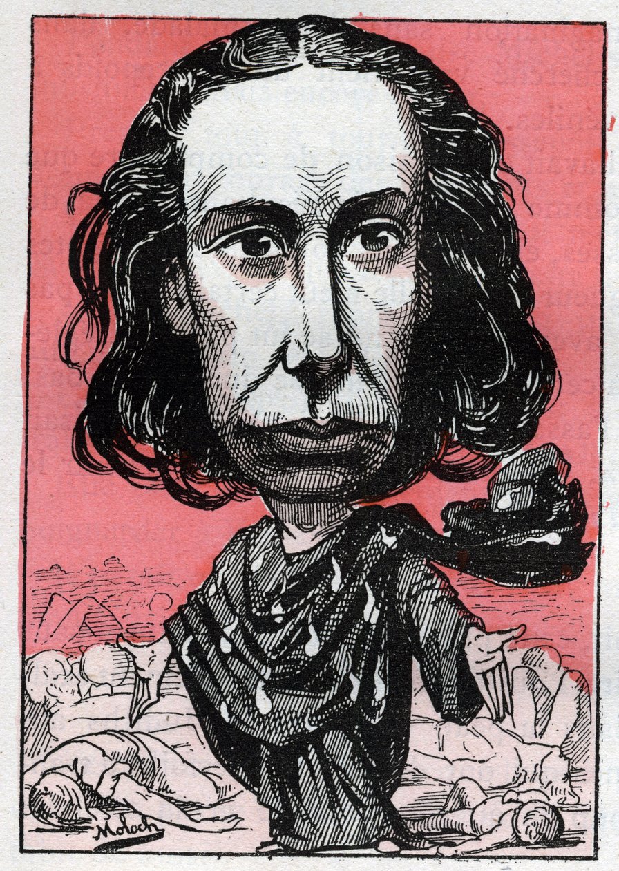 Retrato de Louise Michel (1830-1905), maestra, activista obrera, anarquista, apodada la “Loba Roja” de Moloch