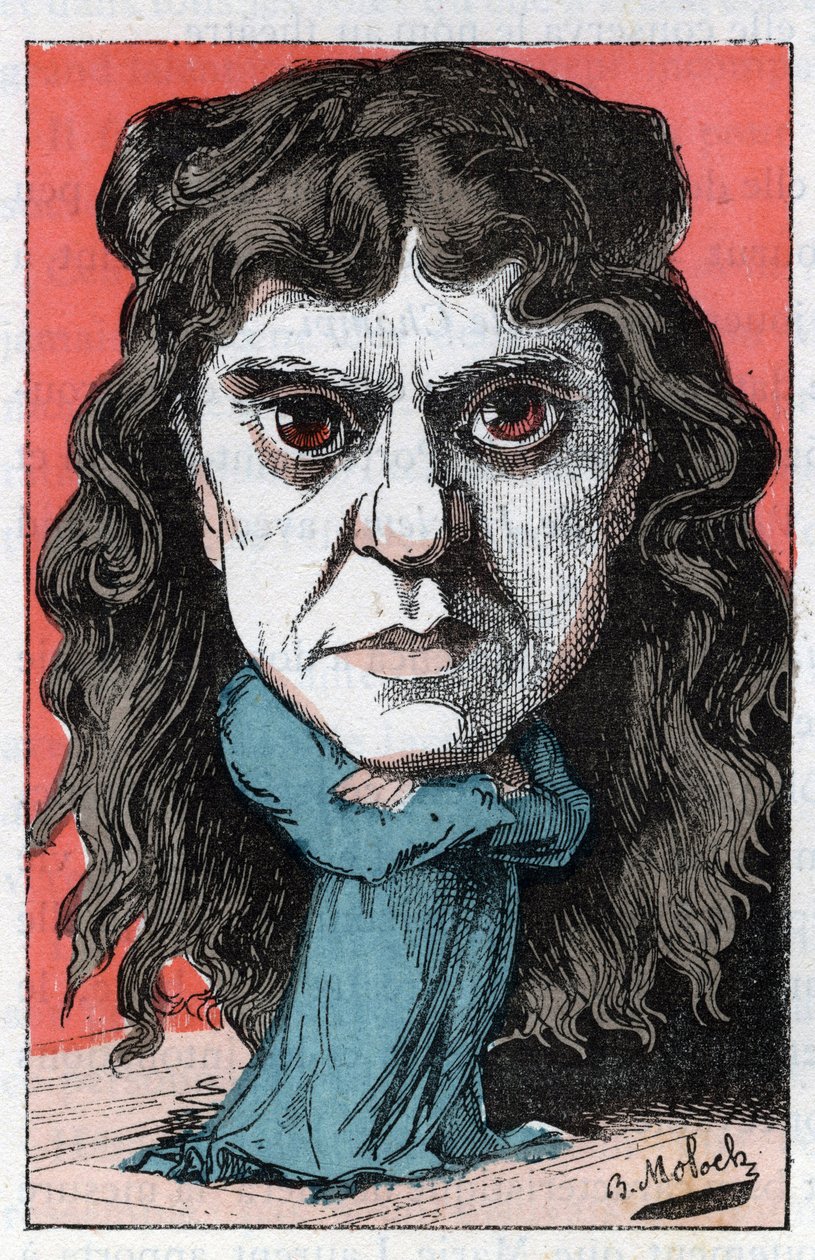 Retrato de Marie Laurent o Marie Luguet, artista dramática francesa del siglo XIX en 