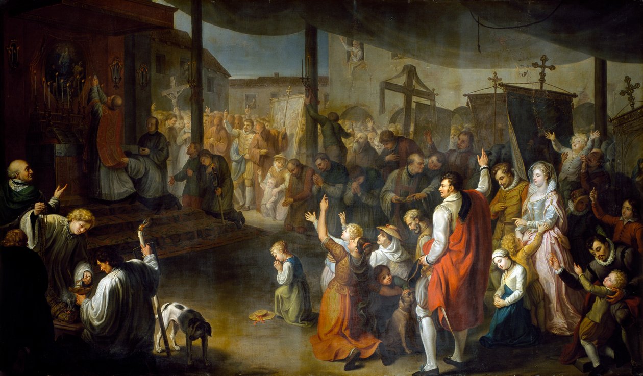 El voto de los ciudadanos de Carmarthenshire para acabar con la peste de 1630 de Moneta Jr. Sleet