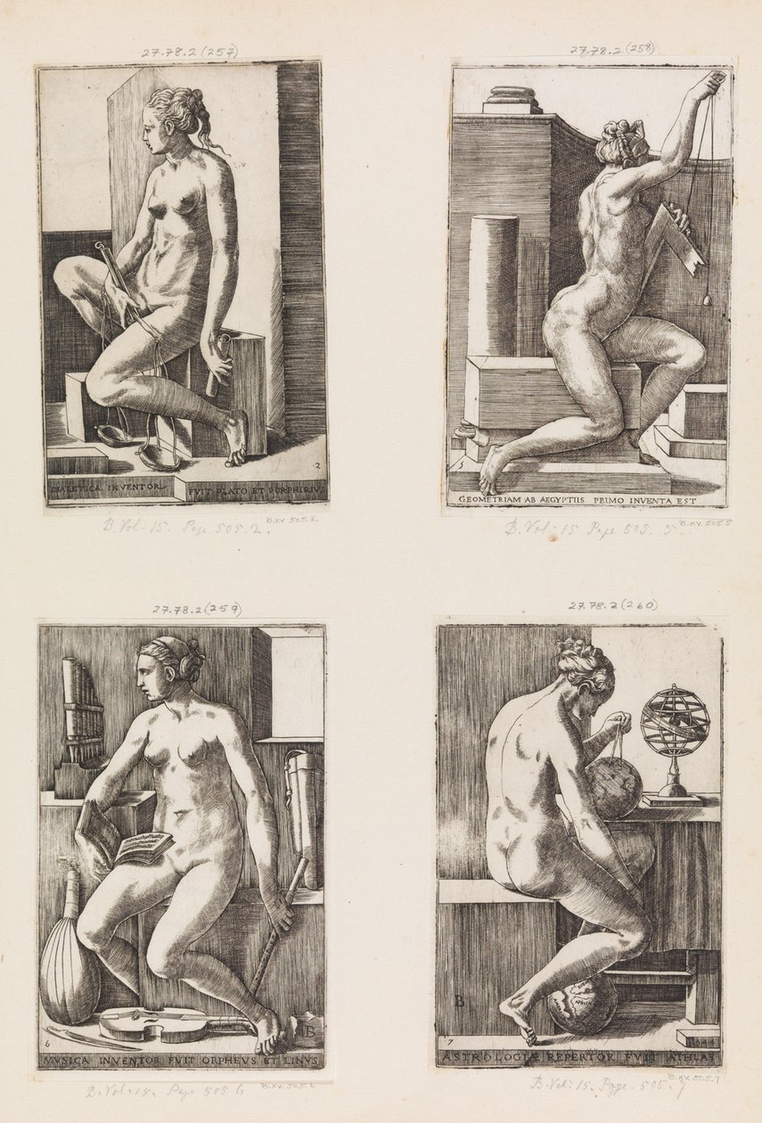 Astronomía, de Las siete artes liberales, placa 7, 1544 de Monogrammist B