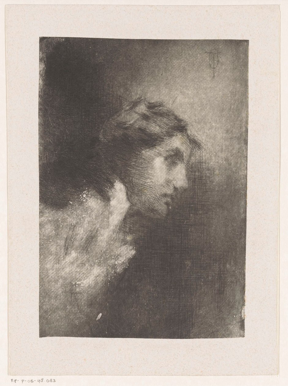 cabeza de mujer de Monogrammist CR (Spanje)