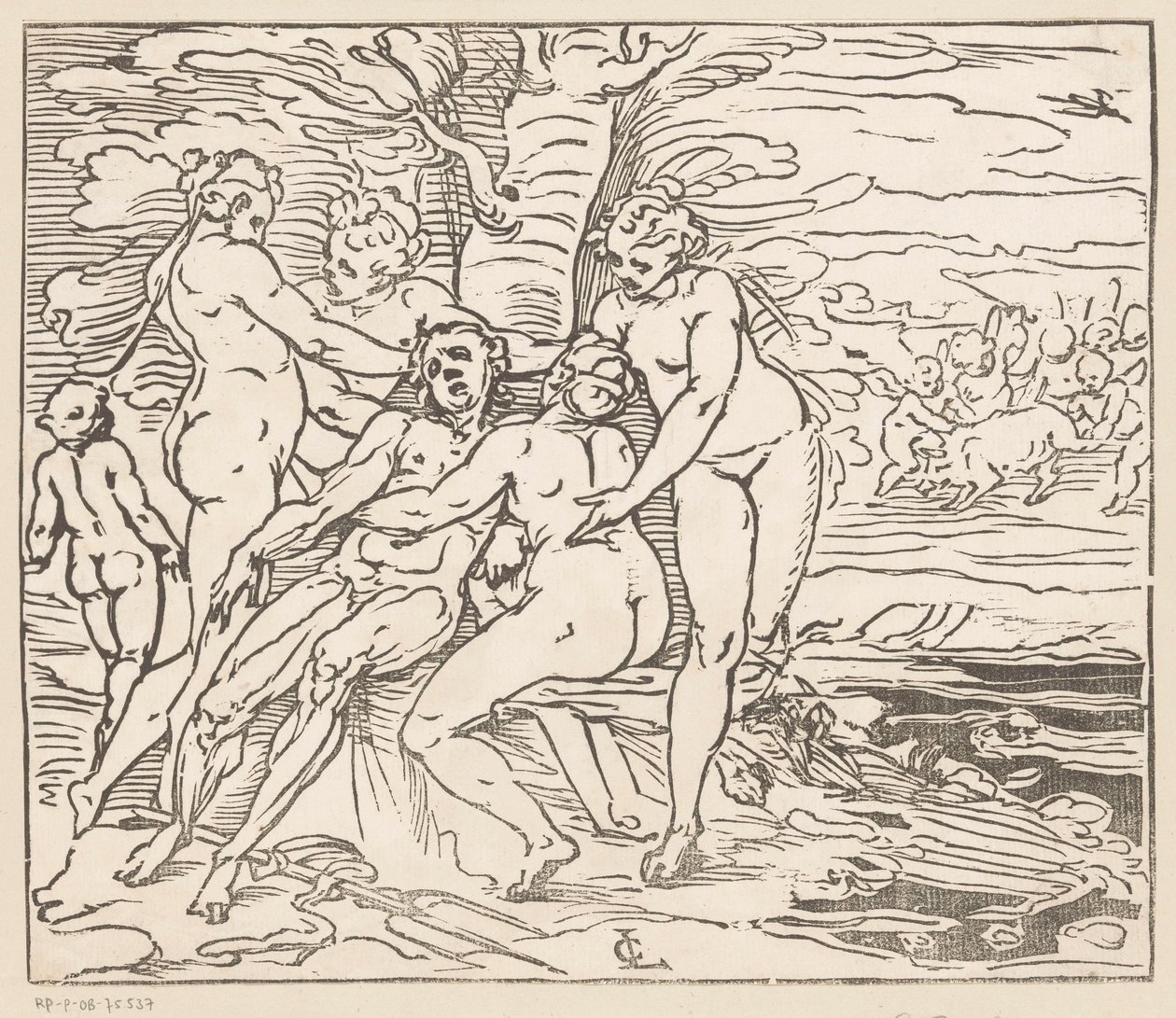 Venus llora la muerte de Adonis de Monogrammist GGN (attributed to)