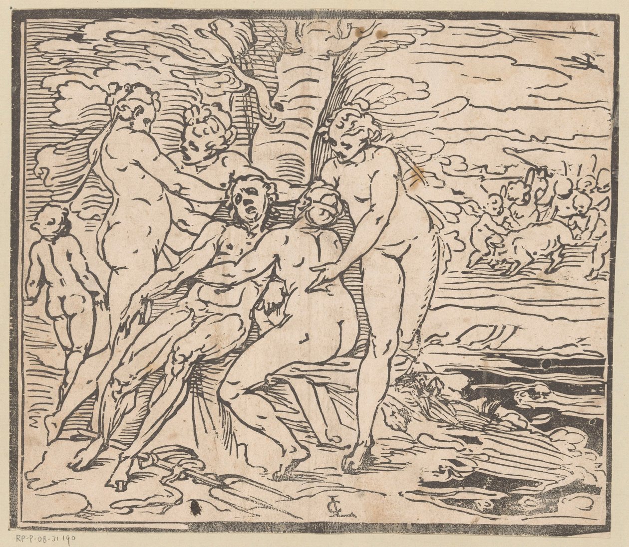 Venus llora la muerte de Adonis de Monogrammist GGN (attributed to)