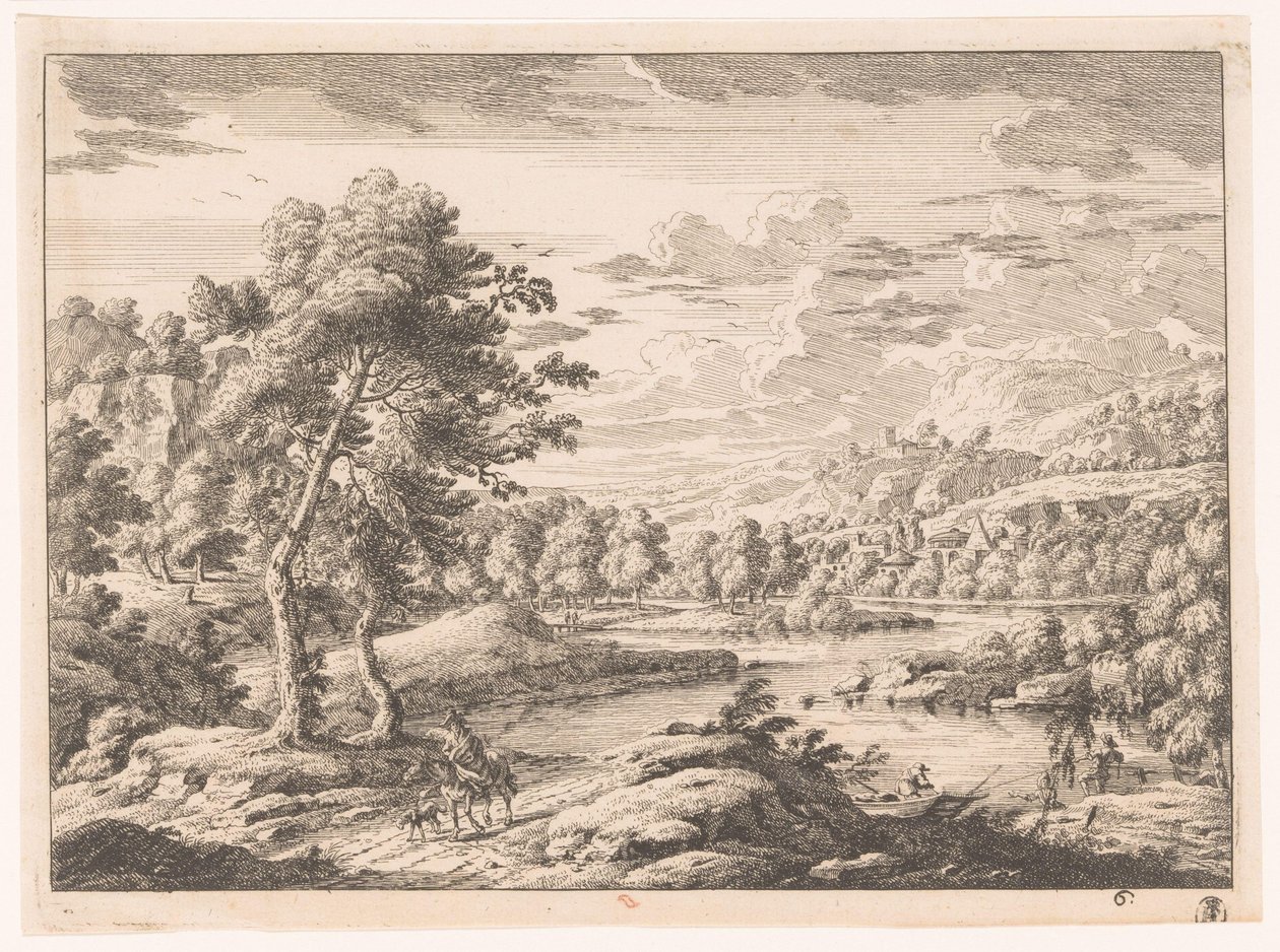 Paisaje con río de Monogrammist MEG