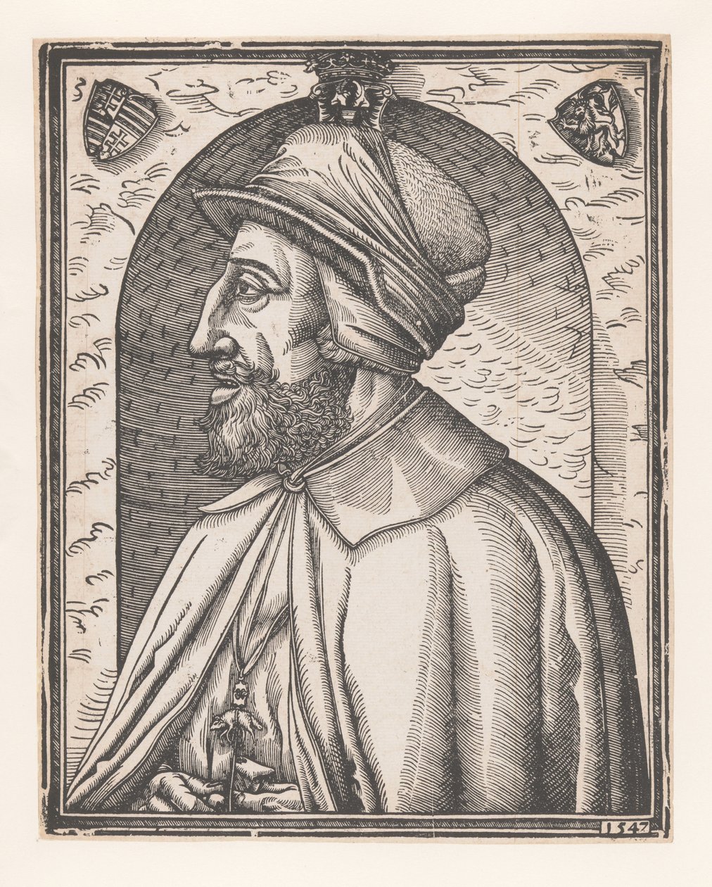 Retrato de Fernando I de Habsburgo, emperador alemán de Monogrammist MR
