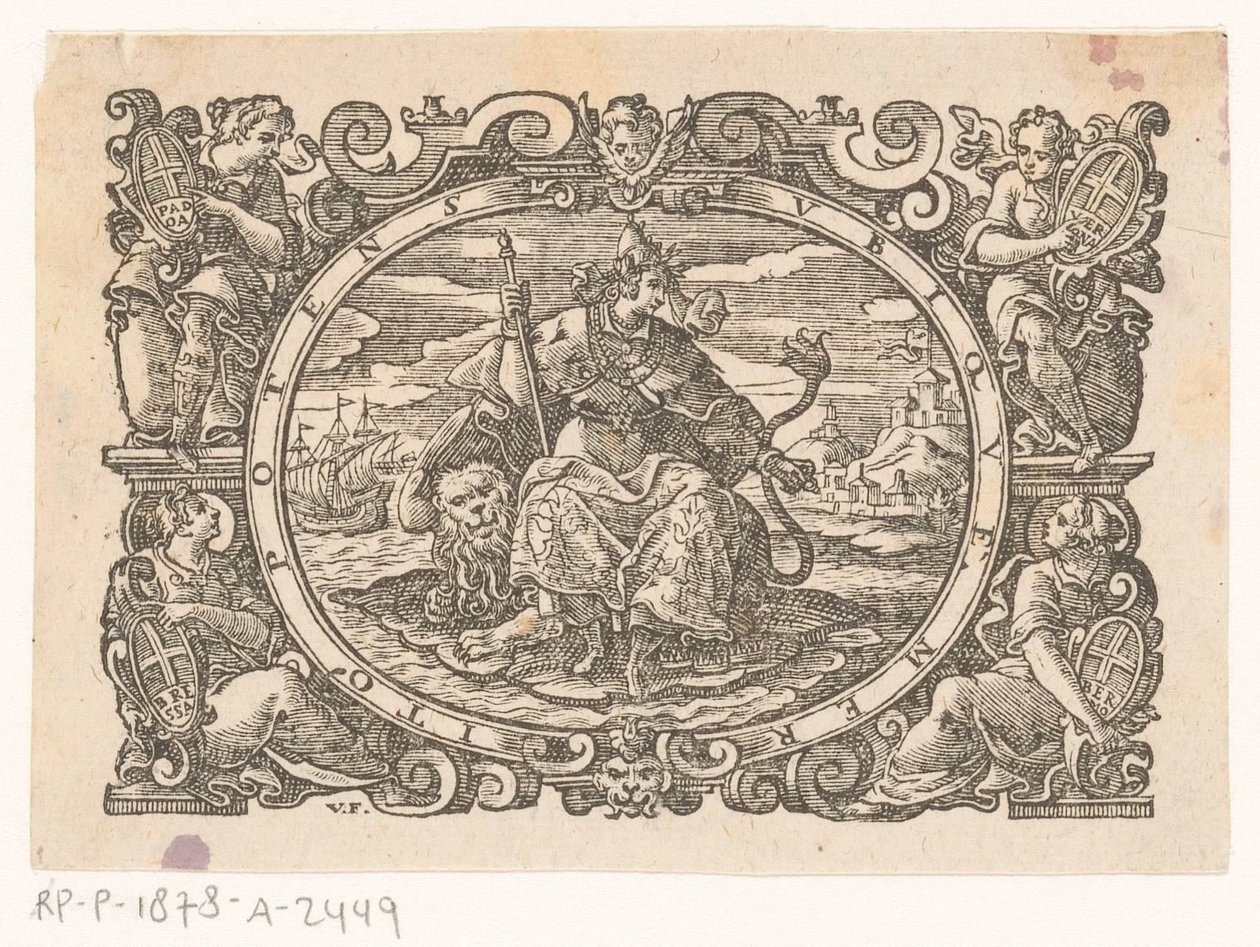 Ciudad Virgen de Venecia de Monogrammist VF (graveur)