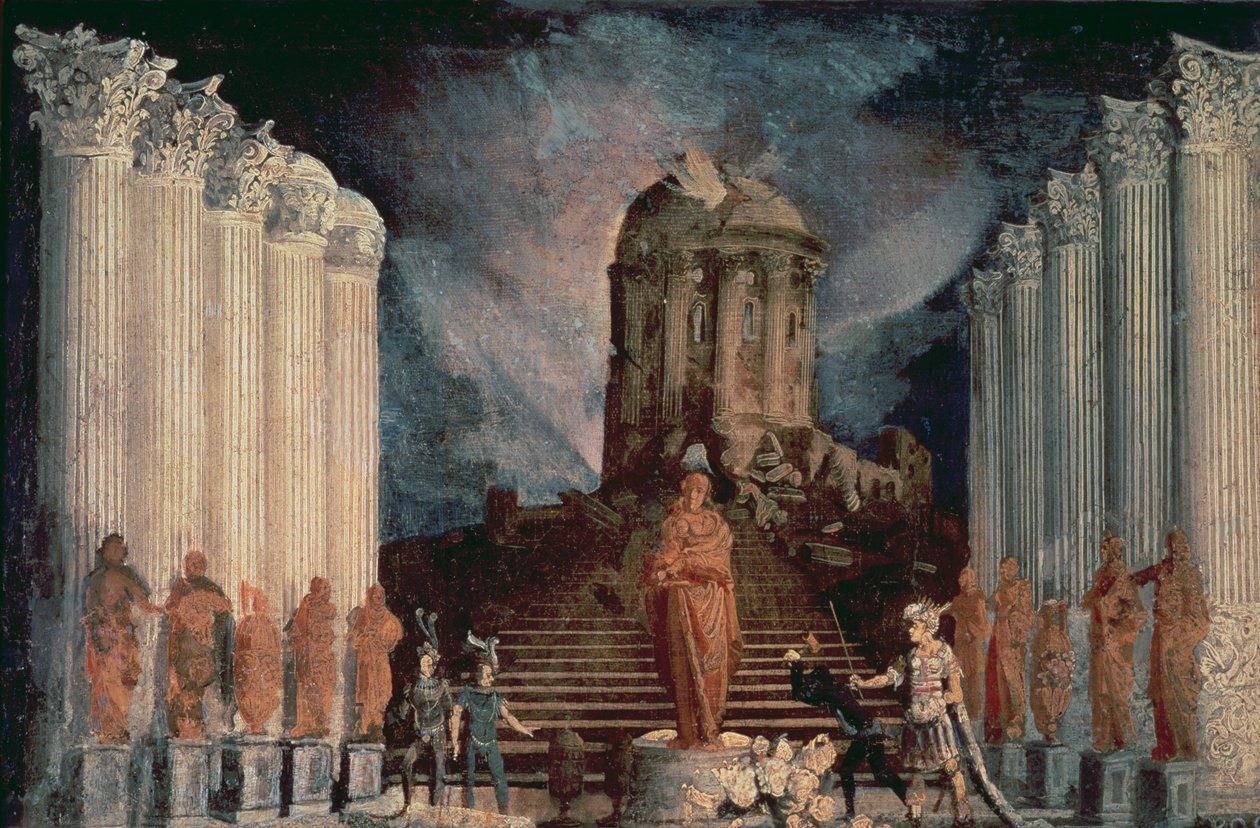 Destrucción del Templo de Jerusalén por Tito de Monsu Desiderio