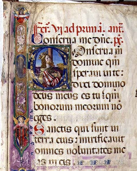 Ms 543 f.1r Inicial historiada 
