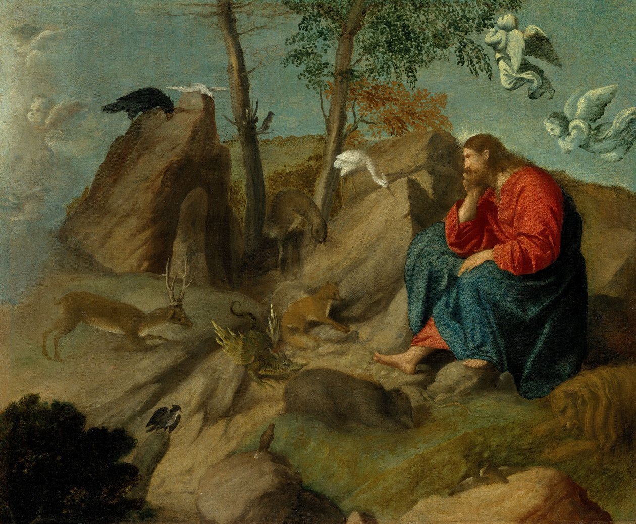 Cristo en el desierto de Moretto da Brescia