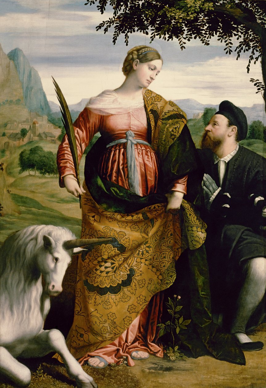 Santa Justina, venerada por una Patrona de Moretto da Brescia