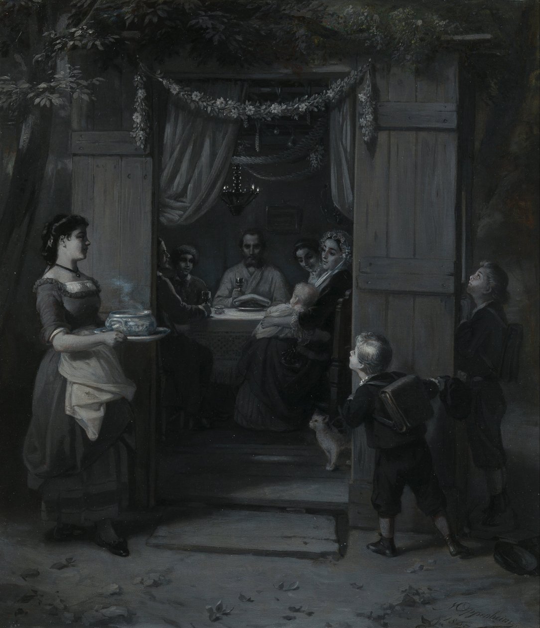 Sukkot (Fiesta de los Tabernáculos) de Moritz Daniel Oppenheim
